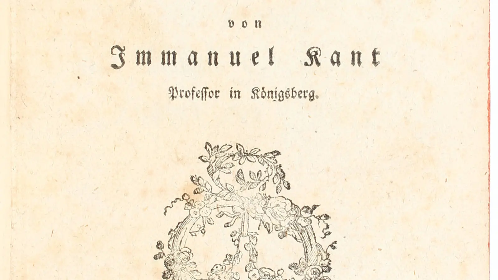 Titelblatt der Erstausgabe von Immanuel Kants „Critik der reinen Vernunft“, Riga 1781